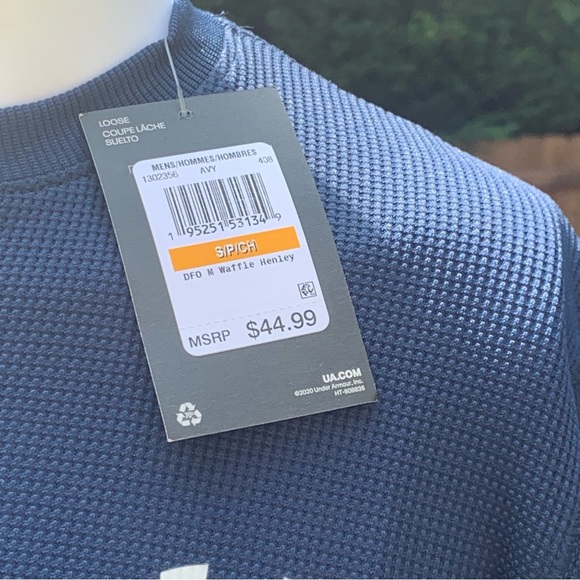 Men's UA Waffle Henley | Size Small | Navy Blue NEW!! - Picture 15 of 15